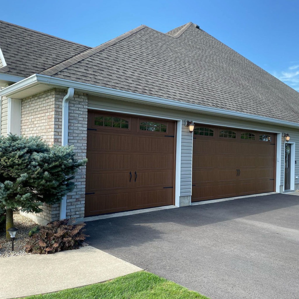 wood look garage doors